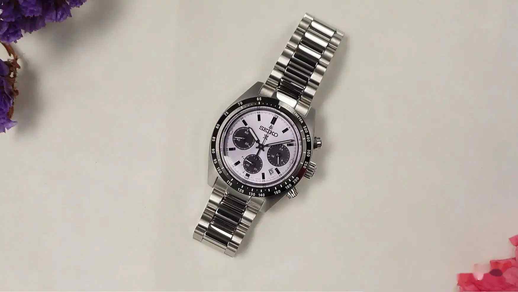 精工爆款来袭！江户紫限量计时码表开箱：6个月太阳能续航+夜光显示，田径迷必入！ | 奈斯探表