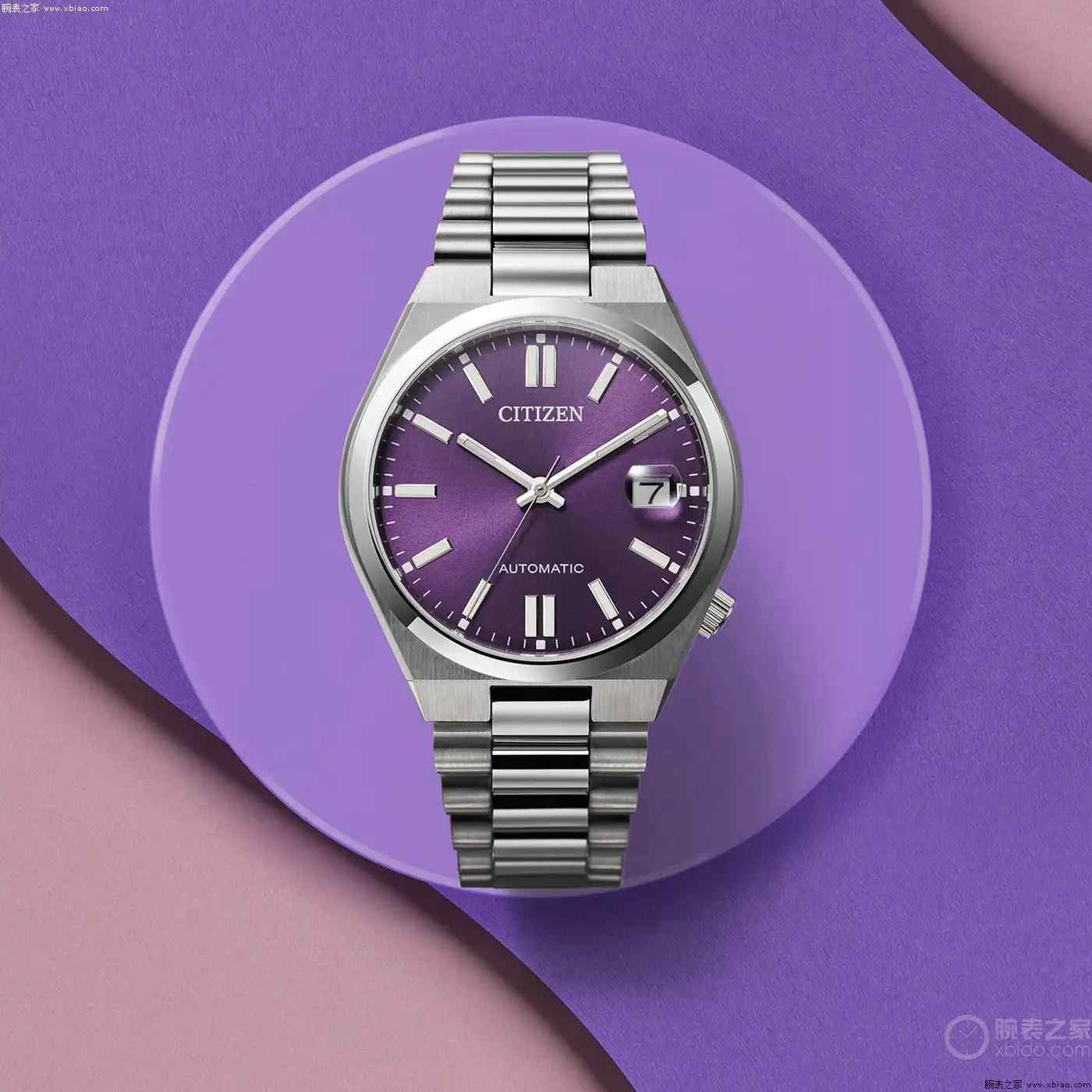 西铁城Tsuyosa新品来袭！37毫米深蓝紫盘复古腕表，2500元秒杀同级 | 奈斯探表
