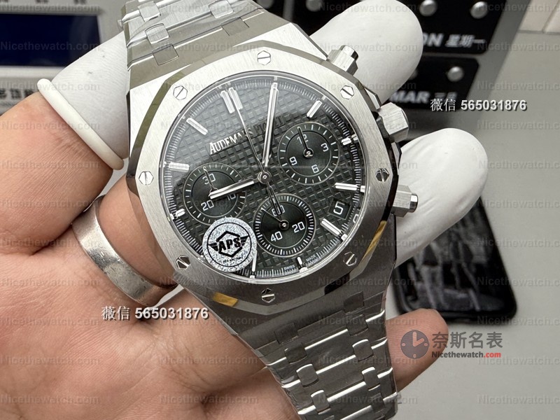 蓝面绿面都火疯了!APS钢王26240真飞返曝光,4401一体机芯太顶了,表友直呼“原厂级”! | 奈斯探表 蓝面绿面都火疯了!APS钢王26240真飞返曝光,4401一体机芯太顶了,表友直呼“原厂级”! | 奈斯探表