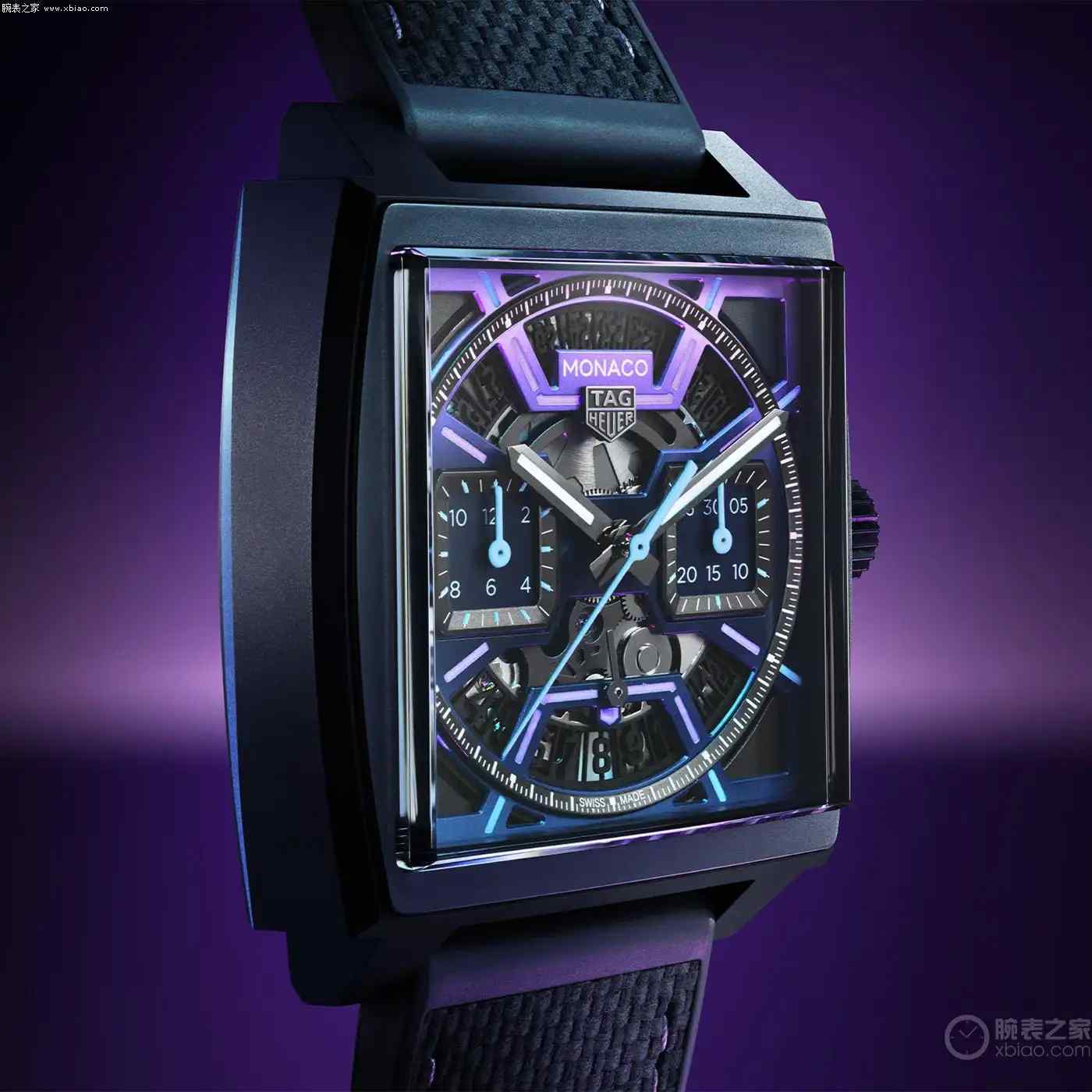夜赛之光！泰格豪雅摩纳哥限量版来袭，渐变紫蓝表盘美到窒息，仅600枚！ | 奈斯探表