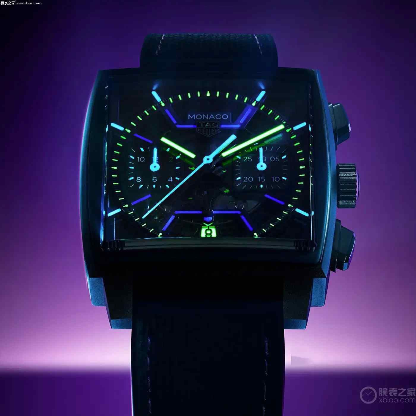 夜赛之光！泰格豪雅摩纳哥限量版来袭，渐变紫蓝表盘美到窒息，仅600枚！ | 奈斯探表