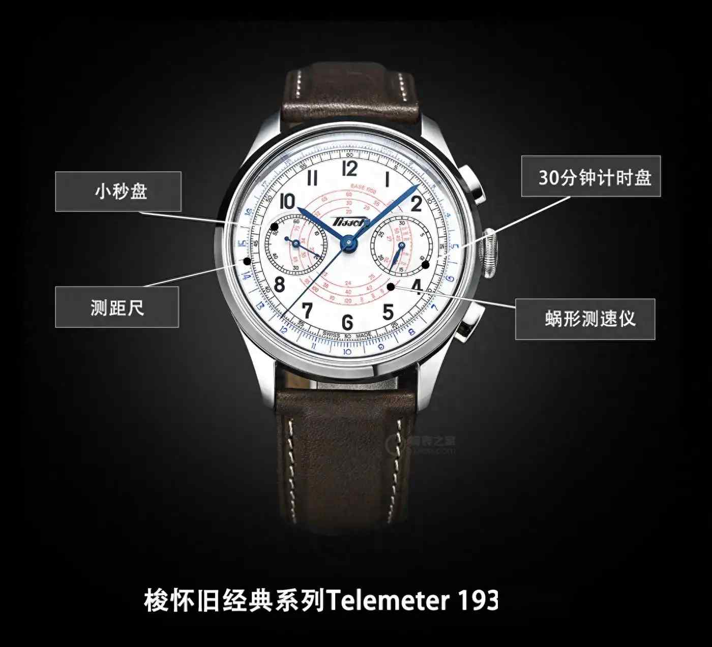 穿越时空的机械浪漫！天梭1938复刻计时码表上市，双刻度盘还原历史经典 | 奈斯探表