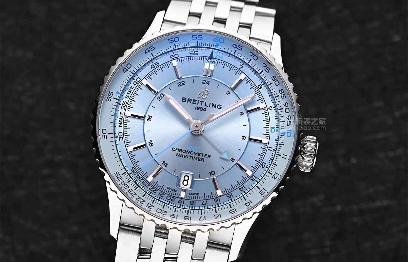 冰蓝盘颠覆传统!百年灵航空计时表41mm完美平衡复古与时尚 | 奈斯探表 冰蓝盘颠覆传统!百年灵航空计时表41mm完美平衡复古与时尚 | 奈斯探表