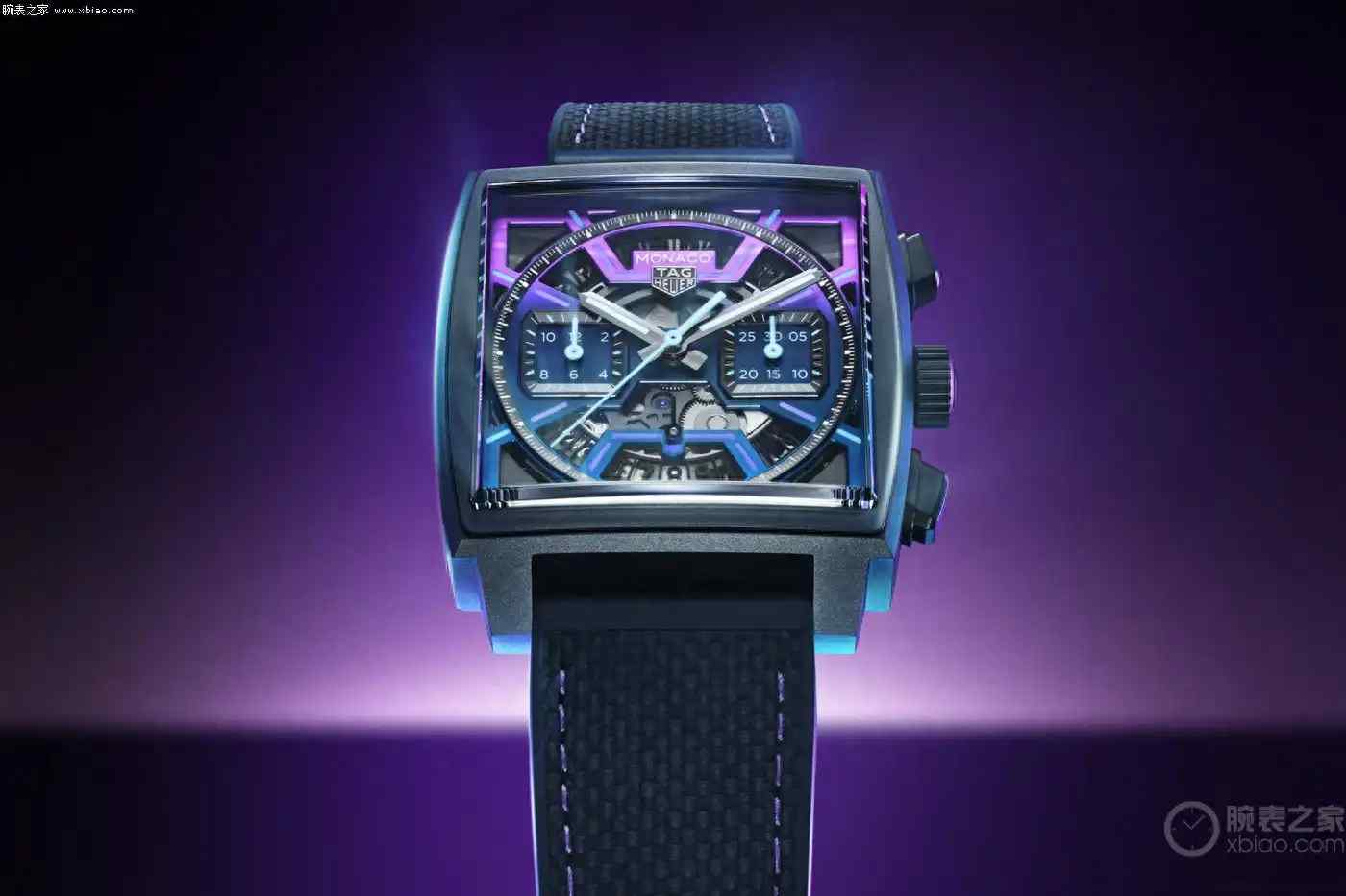 夜赛之光！泰格豪雅摩纳哥限量版来袭，渐变紫蓝表盘美到窒息，仅600枚！ | 奈斯探表