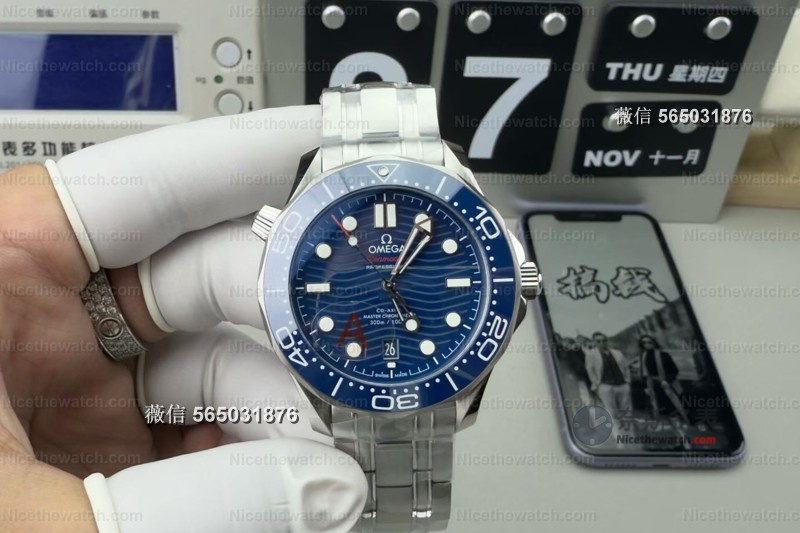 VS厂欧米茄海马300米V4蓝盘深度评测：细节拉满，真正“原厂级”复刻 | 奈斯探表