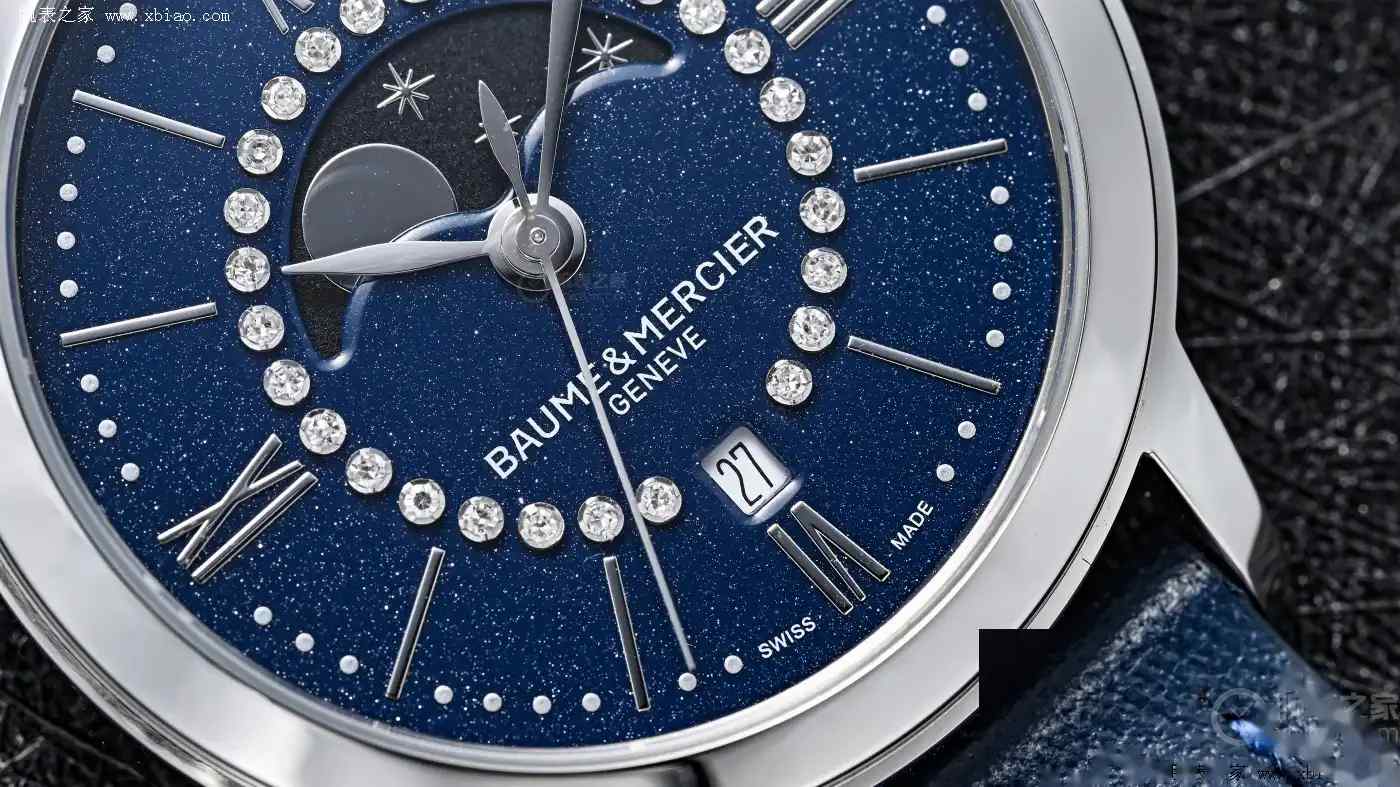 冬日送礼绝不出错！名士“初雪”腕表，月相+钻石+蓝宝石冠，优雅到骨子里 | 奈斯探表