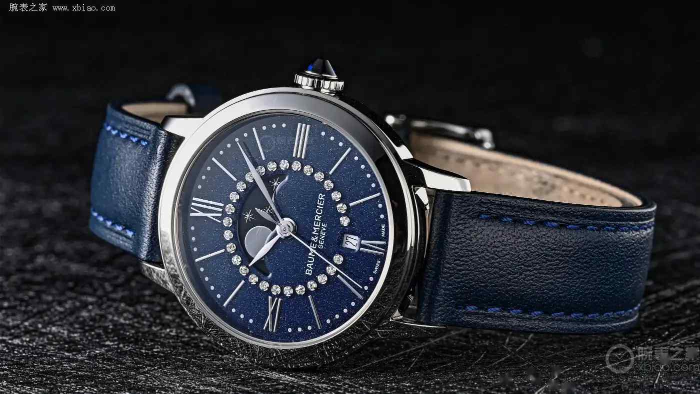 冬日送礼绝不出错！名士“初雪”腕表，月相+钻石+蓝宝石冠，优雅到骨子里 | 奈斯探表