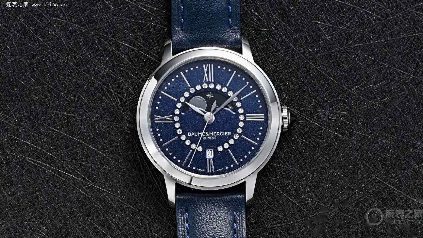 冬日送礼绝不出错！名士“初雪”腕表，月相+钻石+蓝宝石冠，优雅到骨子里 | 奈斯探表