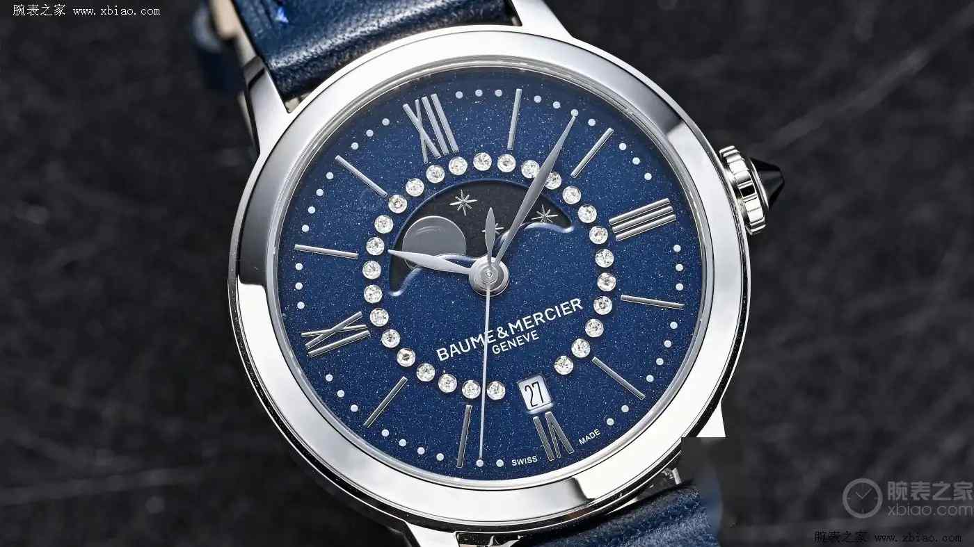 冬日送礼绝不出错！名士“初雪”腕表，月相+钻石+蓝宝石冠，优雅到骨子里 | 奈斯探表