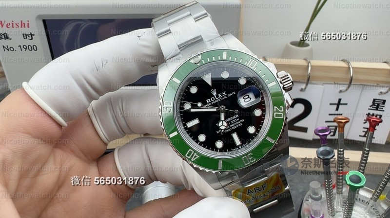 首发四代绿水鬼!ARF厂果木绿圈+丹东3235机芯,细节竟不输VS? | 奈斯探表 首发四代绿水鬼!ARF厂果木绿圈+丹东3235机芯,细节竟不输VS? | 奈斯探表