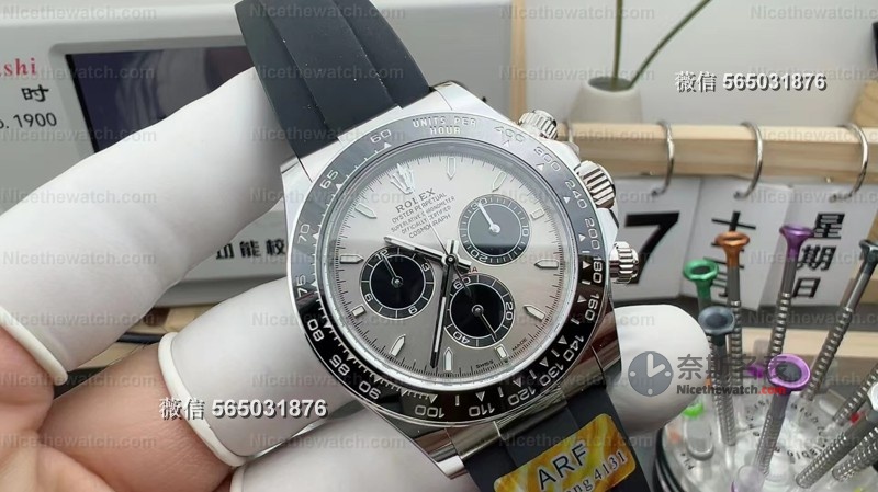 159.7克真实压手感!ARF白金水泥灰胶迪通拿4131深度评测,细节控必看 | 奈斯探表 159.7克真实压手感!ARF白金水泥灰胶迪通拿4131深度评测,细节控必看 | 奈斯探表