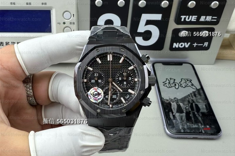 全陶瓷+无卡度机芯！APS爱彼26240黑陶瓷复刻实测，告别一眼假！ | 奈斯探表