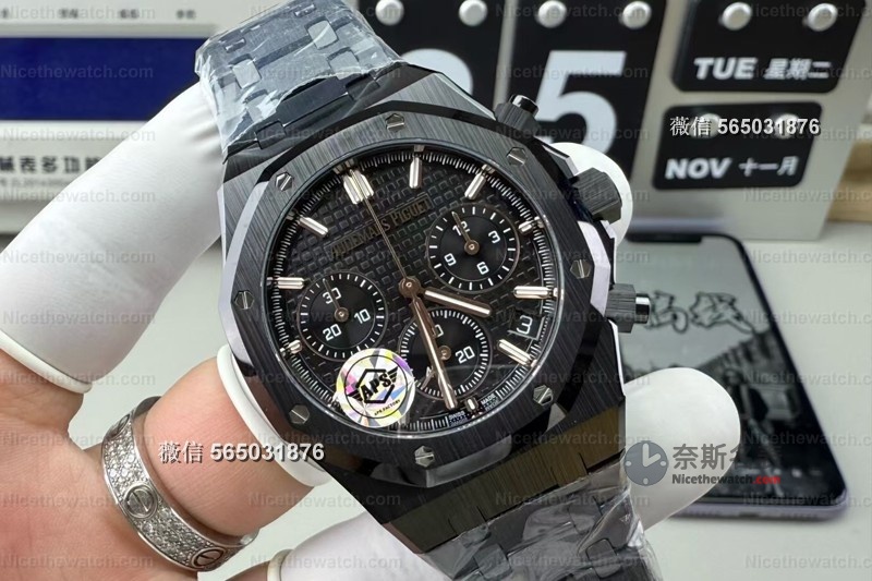 全陶瓷+无卡度机芯！APS爱彼26240黑陶瓷复刻实测，告别一眼假！ | 奈斯探表