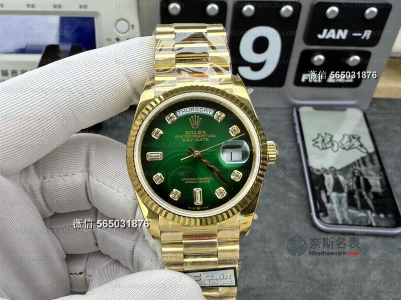 不是所有绿盘都叫“烟熏绿”！QF DD 36mm用158克配重重新定义高仿天花板！ | 奈斯探表