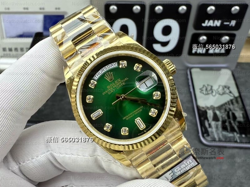 不是所有绿盘都叫“烟熏绿”！QF DD 36mm用158克配重重新定义高仿天花板！ | 奈斯探表