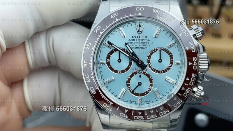 莫桑钻+冰蓝盘+丹东4131！上手VS厂冰蓝钻迪V3配重版，这做工是目前最高版本吗？ | 奈斯探表