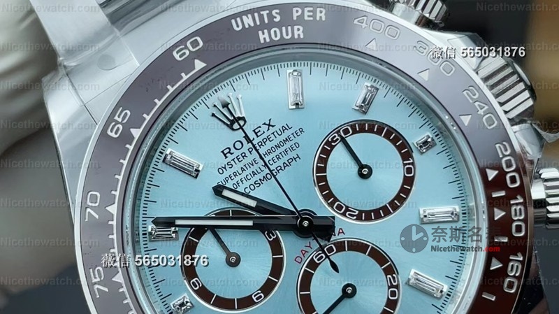 莫桑钻+冰蓝盘+丹东4131！上手VS厂冰蓝钻迪V3配重版，这做工是目前最高版本吗？ | 奈斯探表