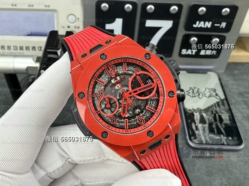告别7750！BBF厂Big Bang红色魔力搭载自研UNICO机芯，真实计时+快拆表带太香了！ | 奈斯探表