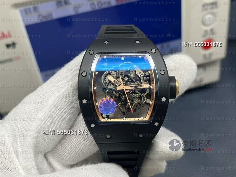 ZF 厂理查德米勒 RM-055 V3 深度评测：黑色陶瓷壳 + 一体机芯，硬核运动表首选？ | 奈斯探表