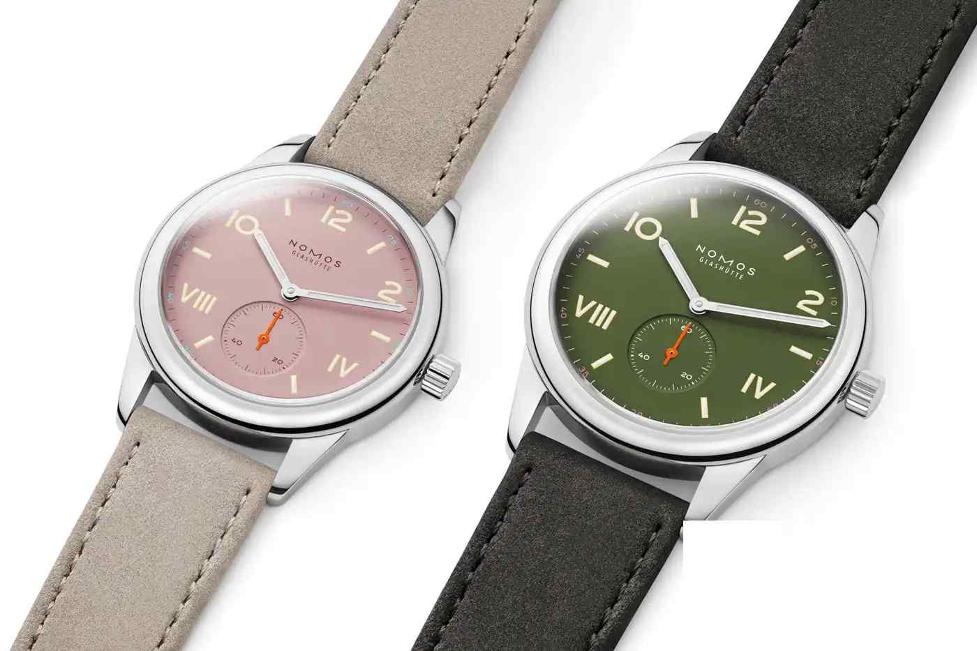 Nomos校园系列再添新色！橄榄绿+玫瑰粉“加州面”，万元级包豪斯腕表颜值封顶 | 奈斯探表