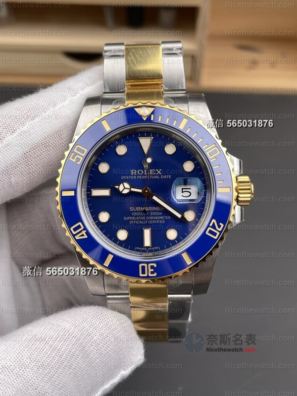 间金蓝水鬼终极进化！VS厂V2配重版实测180克，丹东3235机芯+电镀金工艺太顶了 | 奈斯探表