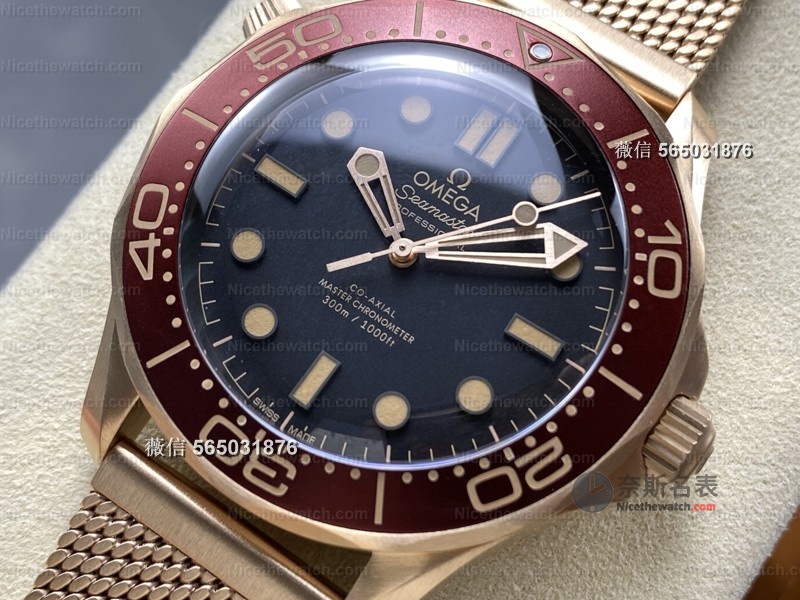 VS厂欧米茄海马300青铜金上手体验：复古金棕配色配上8806机芯，这块复刻表有点东西！ | 奈斯探表