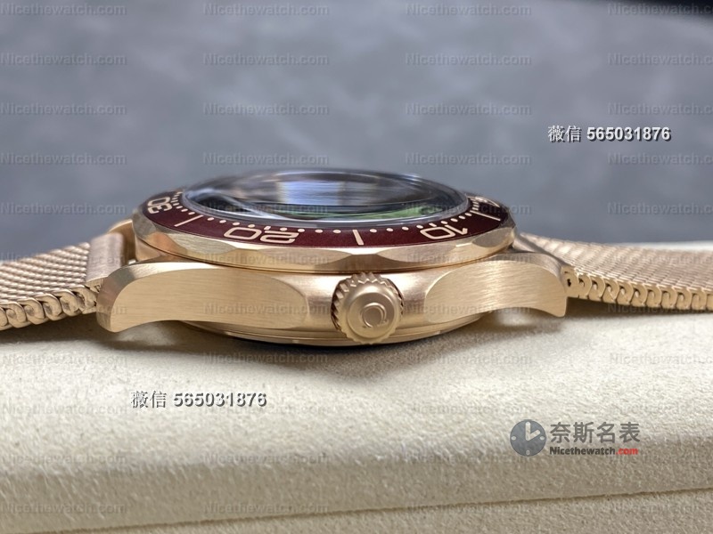 VS厂欧米茄海马300青铜金上手体验：复古金棕配色配上8806机芯，这块复刻表有点东西！ | 奈斯探表