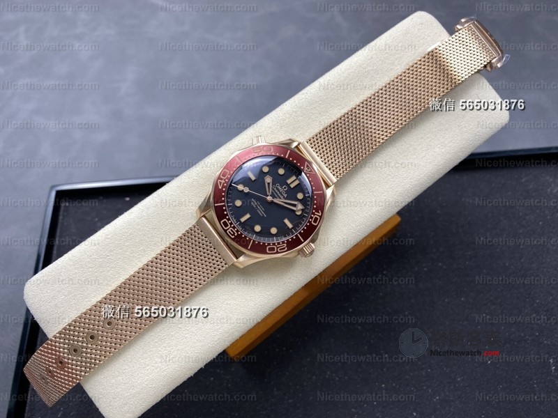 VS厂欧米茄海马300青铜金上手体验：复古金棕配色配上8806机芯，这块复刻表有点东西！ | 奈斯探表