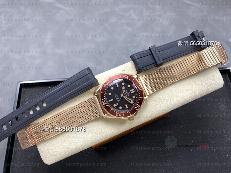 VS厂欧米茄海马300青铜金上手体验：复古金棕配色配上8806机芯，这块复刻表有点东西！ | 奈斯探表