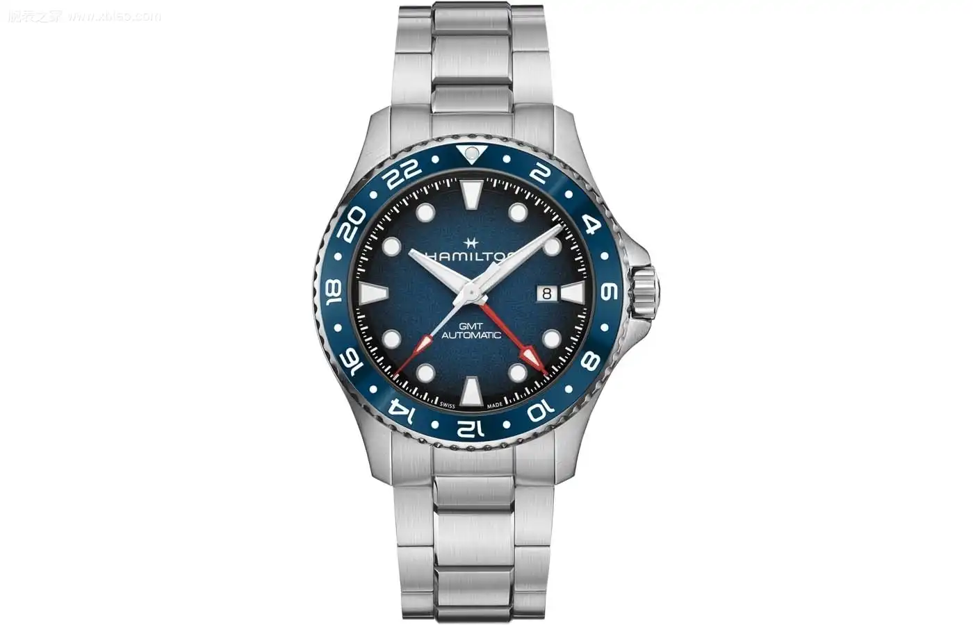 汉米尔顿推出三款全新水肺GMT 43mm:300米防水+陶瓷圈+80小时动储,1275瑞郎 | 奈斯探表 汉米尔顿推出三款全新水肺GMT 43mm:300米防水+陶瓷圈+80小时动储,1275瑞郎 | 奈斯探表