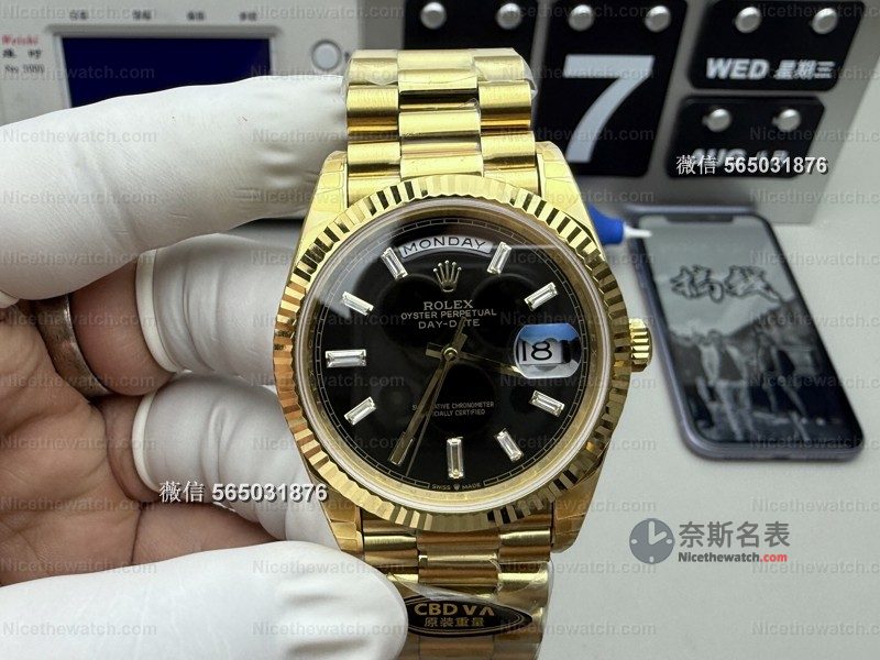 CBD厂黑冰糖V9实测：219克配重+18K真金电镀，这款复刻大金劳太压手了！ | 奈斯探表