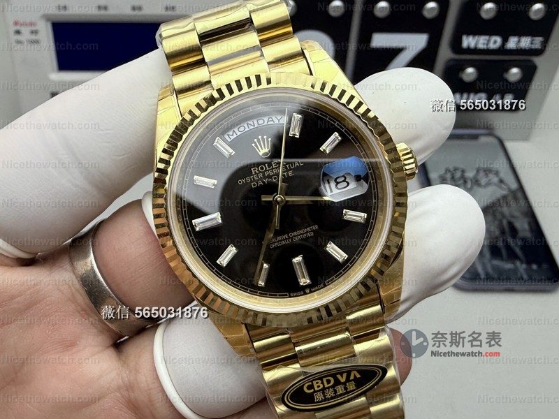 CBD厂黑冰糖V9实测：219克配重+18K真金电镀，这款复刻大金劳太压手了！ | 奈斯探表