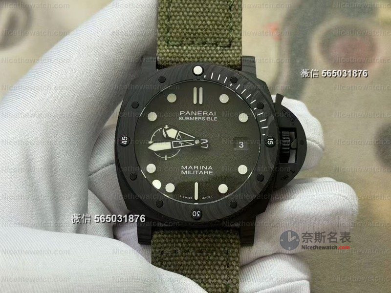 VS 厂沛纳海 1698 实测：碳纤维表壳 +P9000 机芯，这款军表硬汉太硬核了！ | 奈斯探表
