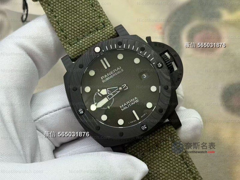 VS 厂沛纳海 1698 实测：碳纤维表壳 +P9000 机芯，这款军表硬汉太硬核了！ | 奈斯探表