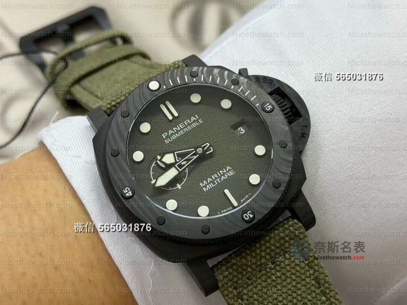 VS 厂沛纳海 1698 实测：碳纤维表壳 +P9000 机芯，这款军表硬汉太硬核了！ | 奈斯探表