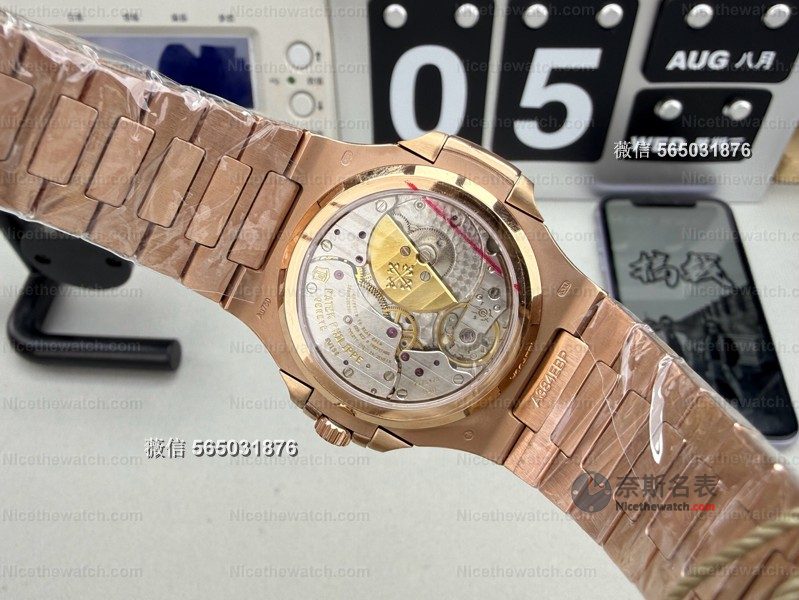 UMI 厂 5712R 配重版实测：200 克压重 +240 一体机芯，这款玫瑰金鹦鹉螺真的顶！ | 奈斯探表