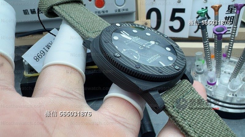VS厂沛纳海1698碳纤维版深度拆解:122g极致轻盈+P9100一体机芯,硬汉必入! | 奈斯探表 VS厂沛纳海1698碳纤维版深度拆解:122g极致轻盈+P9100一体机芯,硬汉必入! | 奈斯探表